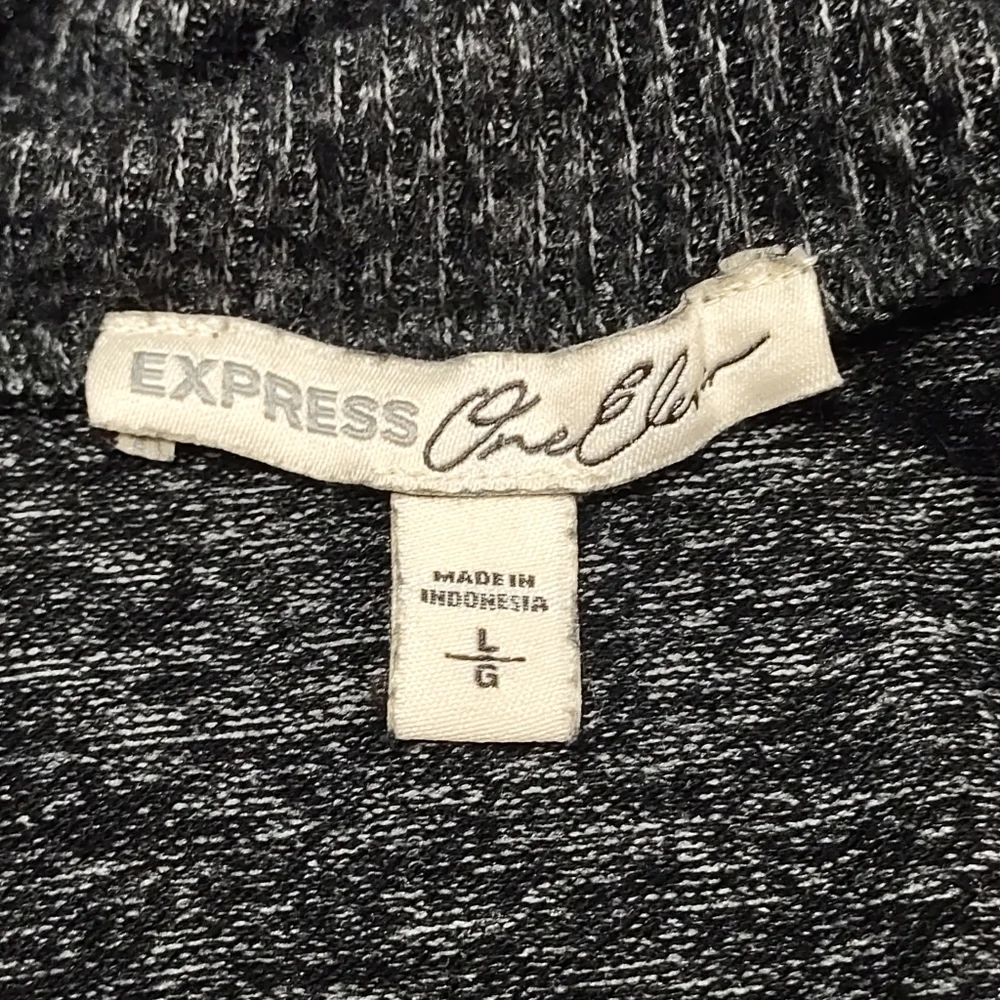 Express Women's Gray Black Cowl Neck Sweater Size L_7